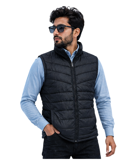 Aashi Men Padded Sleeveless Jacket