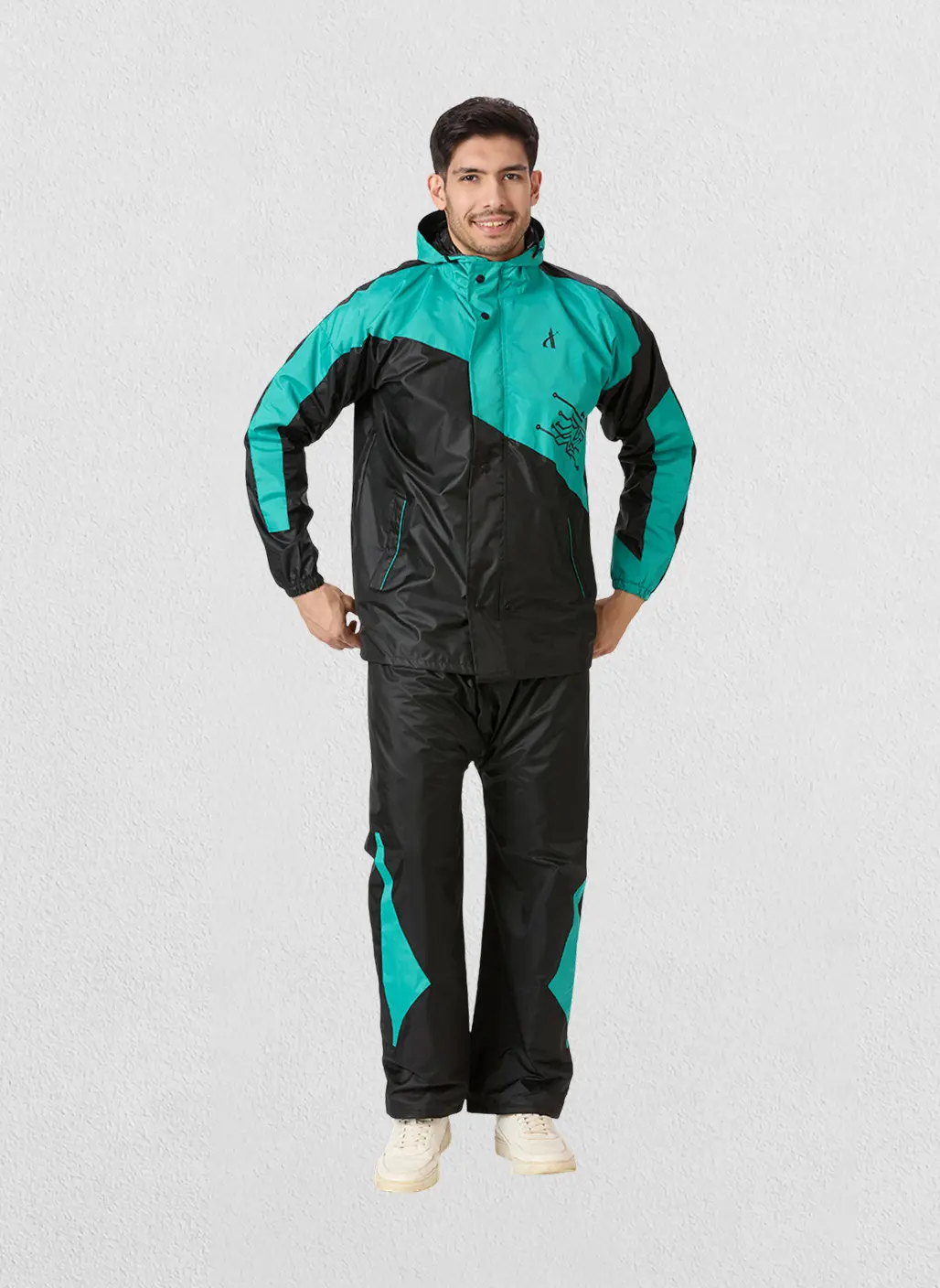 Aashi Sporty Men’s Rainsuit Waterproof Jacket & Pant Set | Premium Rainwear for Biking, Travel & Daily Use | Full Body Monsoon Protection