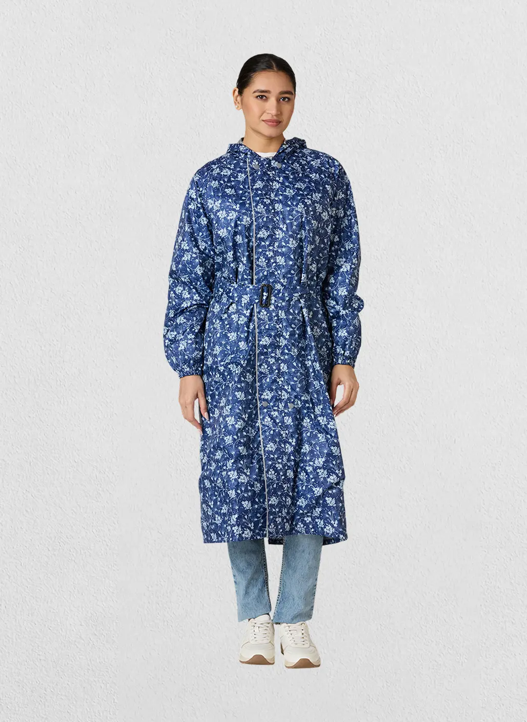 Aashi Breeza – Elegant Printed Raincoat for Women