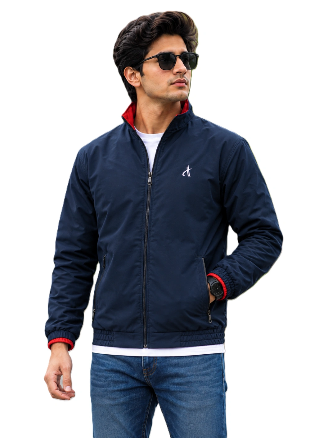 Navy Blue + Red